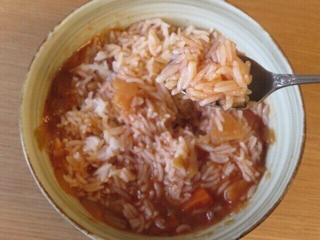 トマトスープとともに