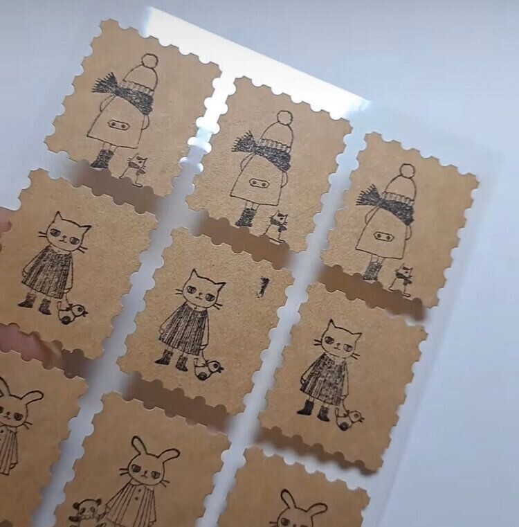 切手型ステッカー