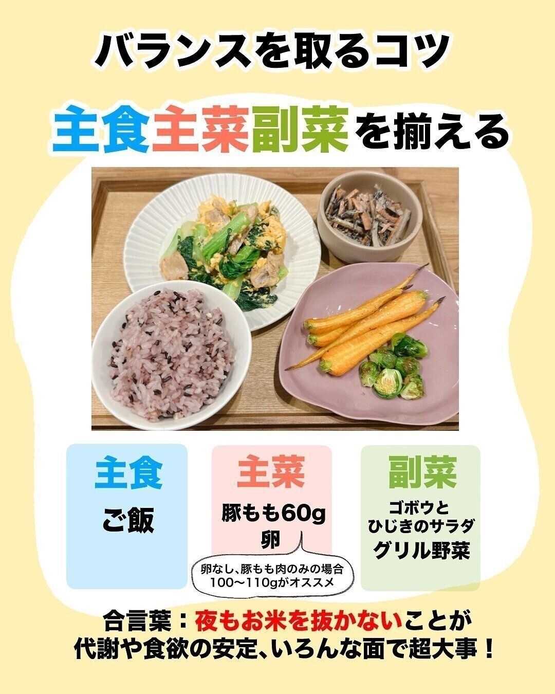 食事の組み立て方