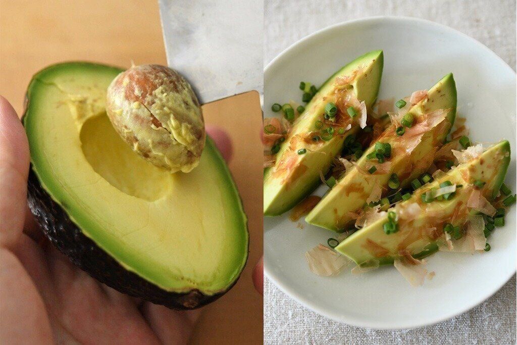 かつお節入りアボカドの簡単おかか醤油がけ
