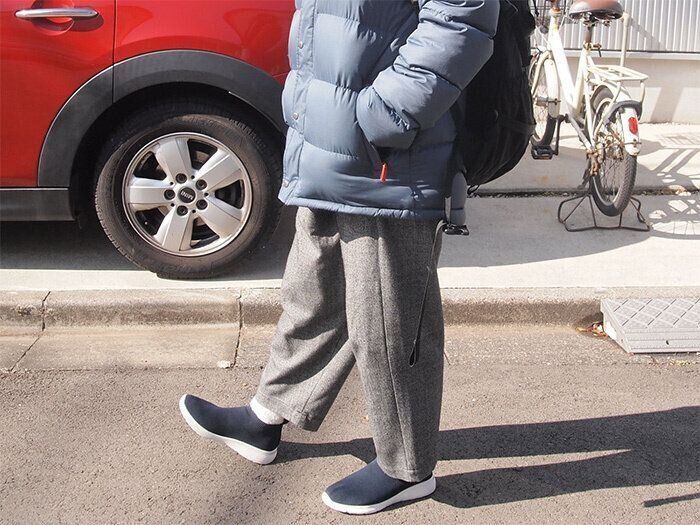 長靴履くのめんどくさい 無印良品の 防水シート使い のスリッポンスニーカーが最高 サンキュ
