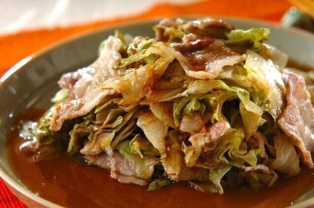 レタスと豚バラ肉のレンジ蒸し