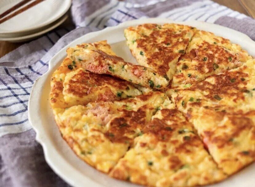 包丁不要！袋でモミモミ！はんぺんの明太チーズお好み焼きの簡単レシピ