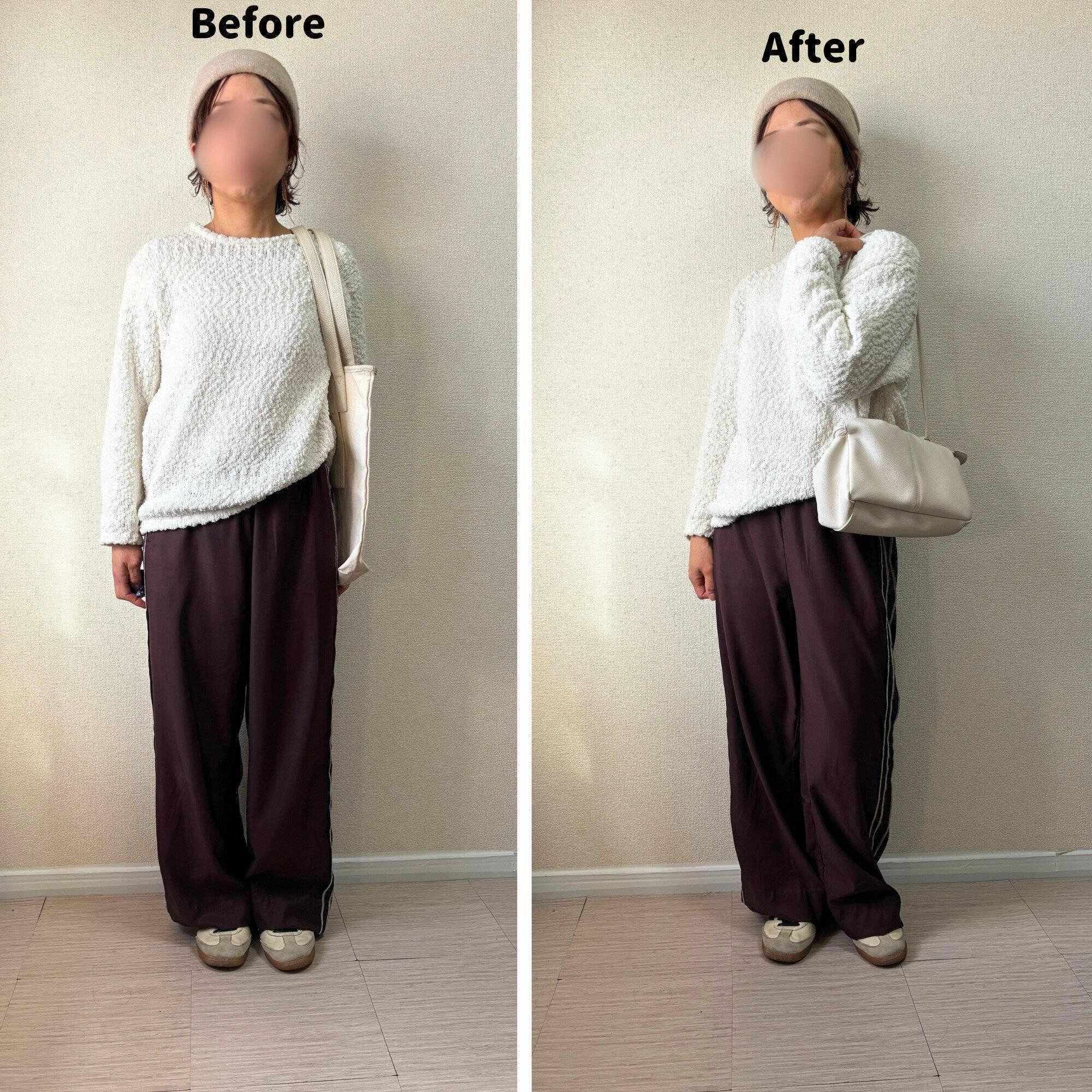 大きいバッグと小さいバッグの比較