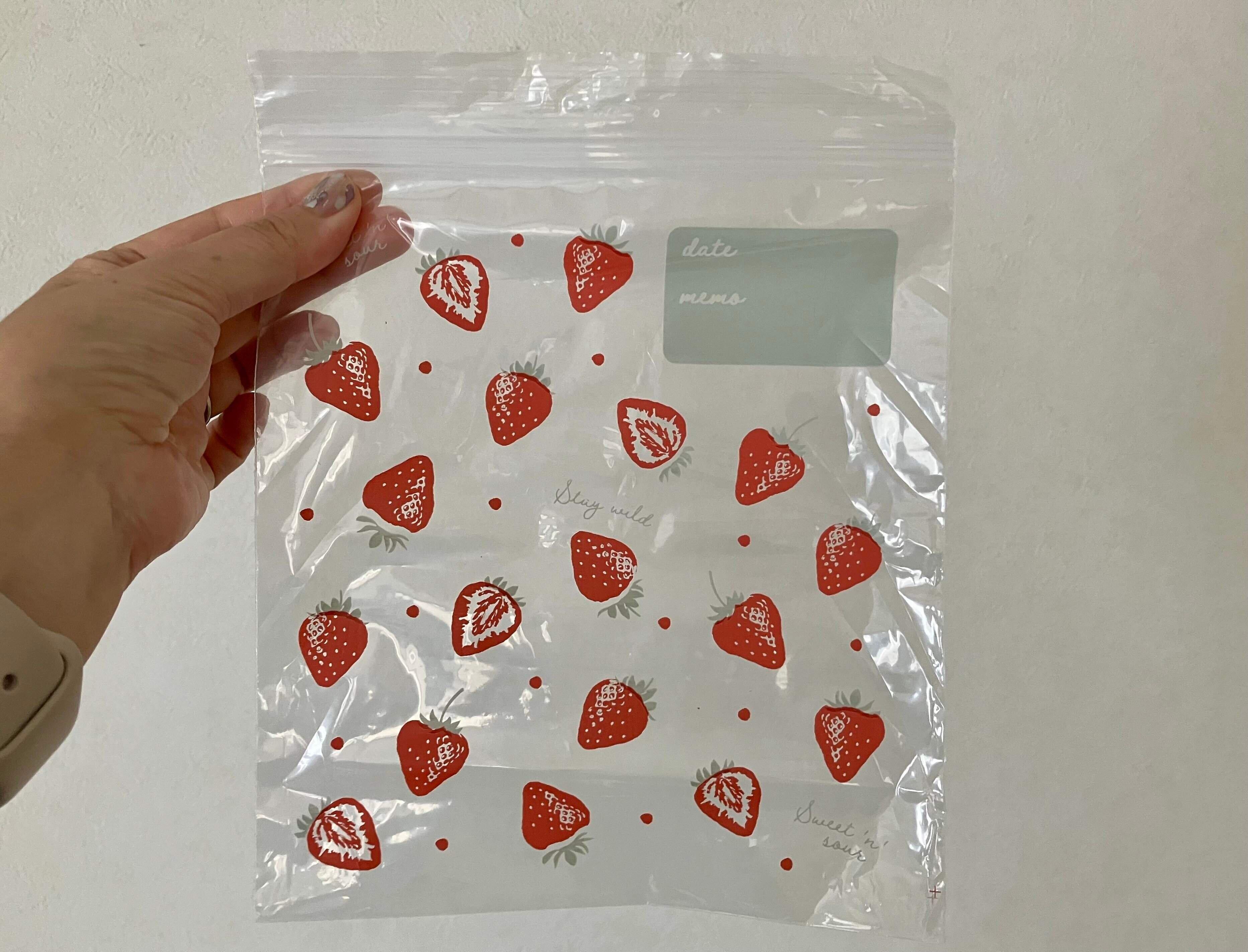 いちご柄ストックバッグ