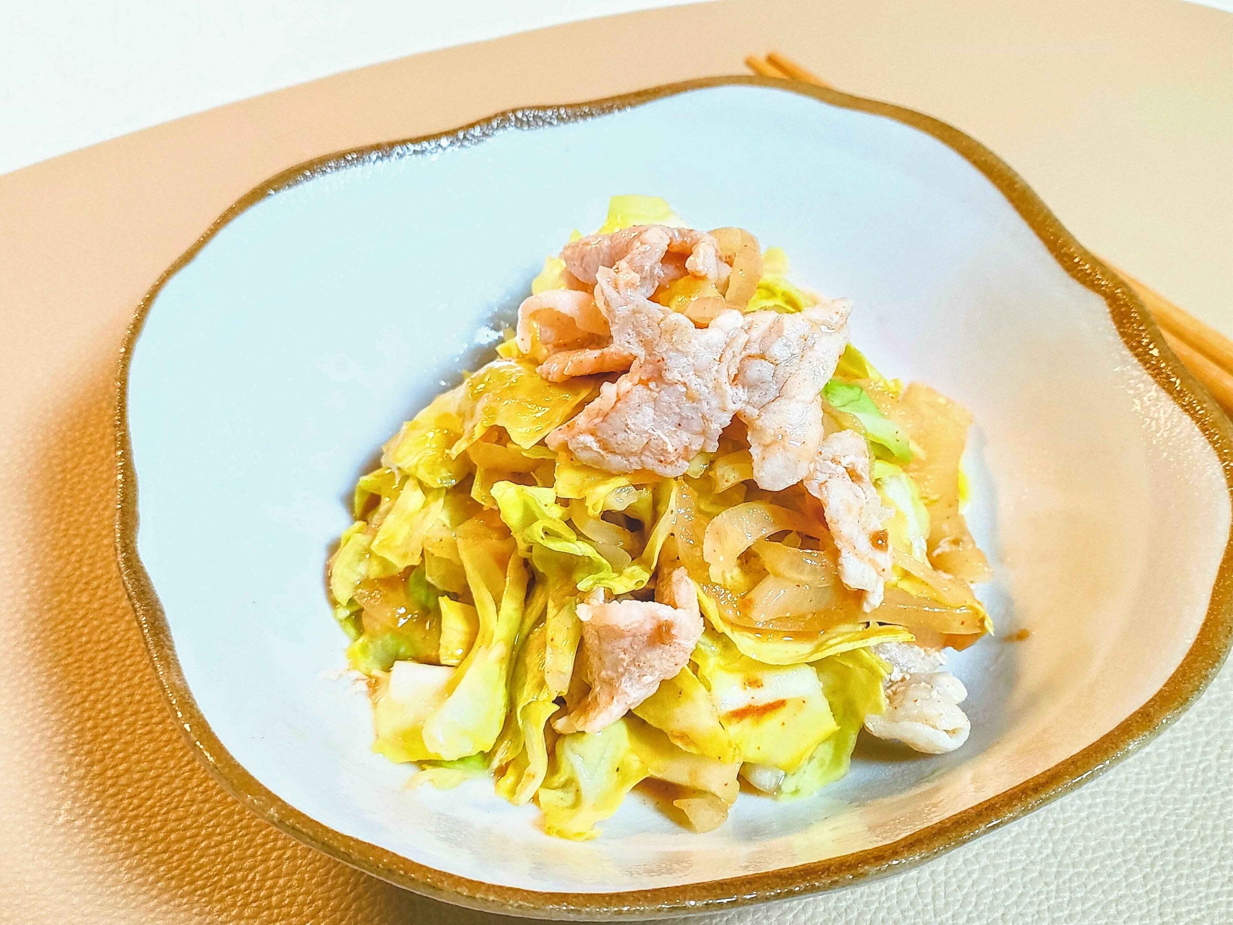 春キャベツと豚こまの中華風