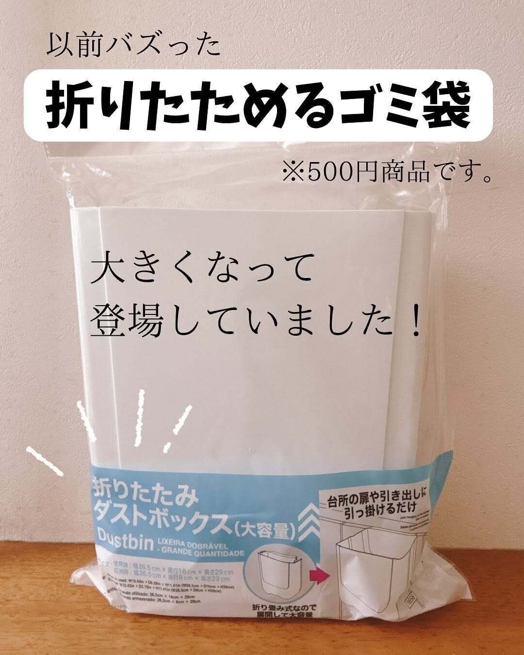 大きくなって登場！「折りたたみダストボックス（大容量）」