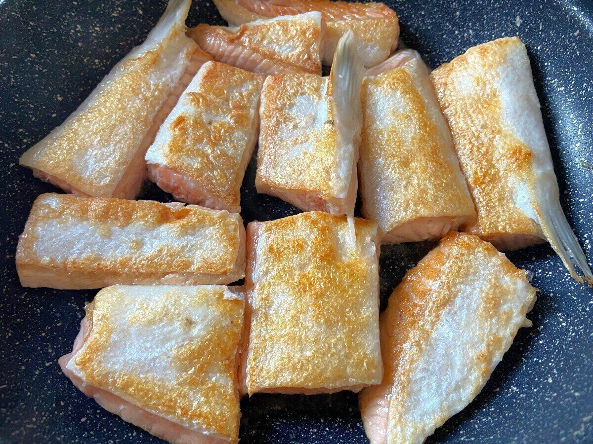 皮はしっかりと焼く