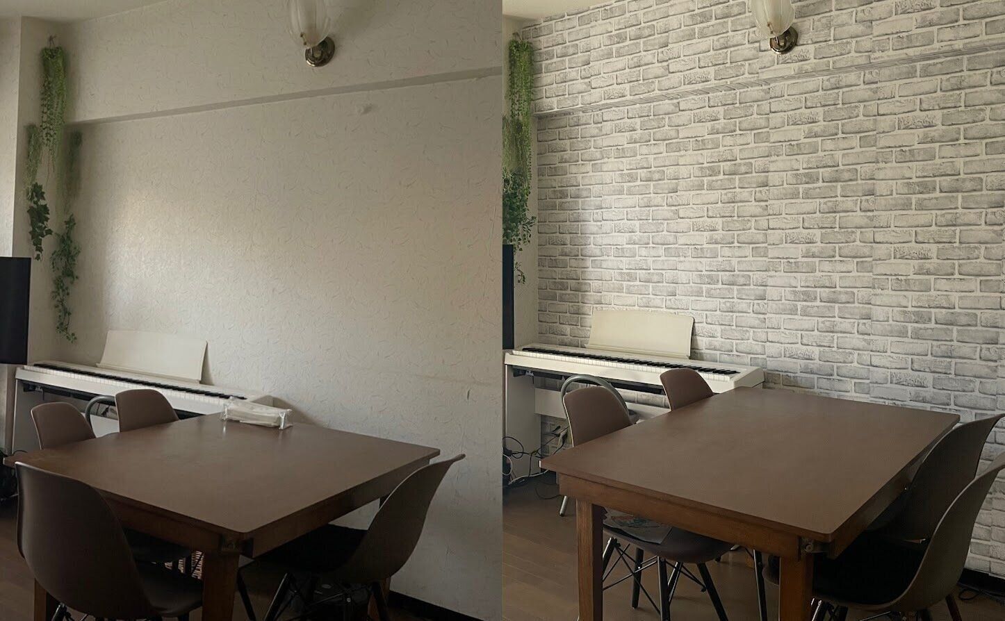 リビング壁紙のビフォーアフター