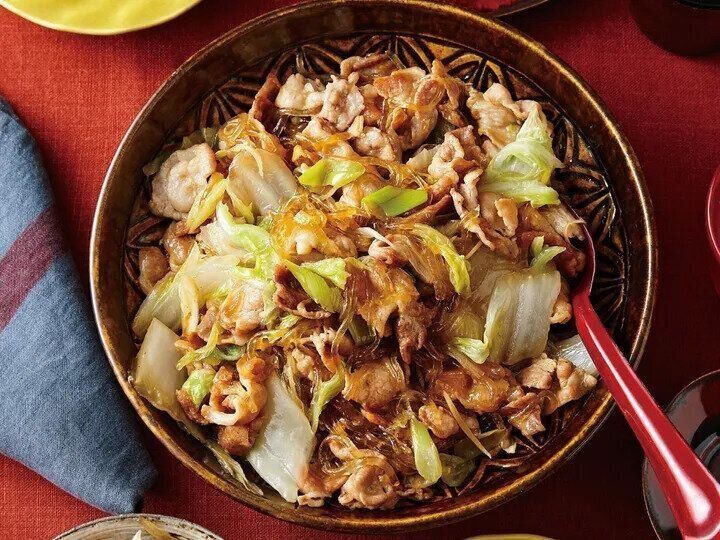 豚バラ肉と白菜の春雨煮
