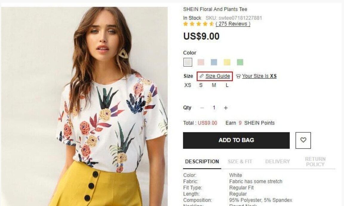 サイズや生地感