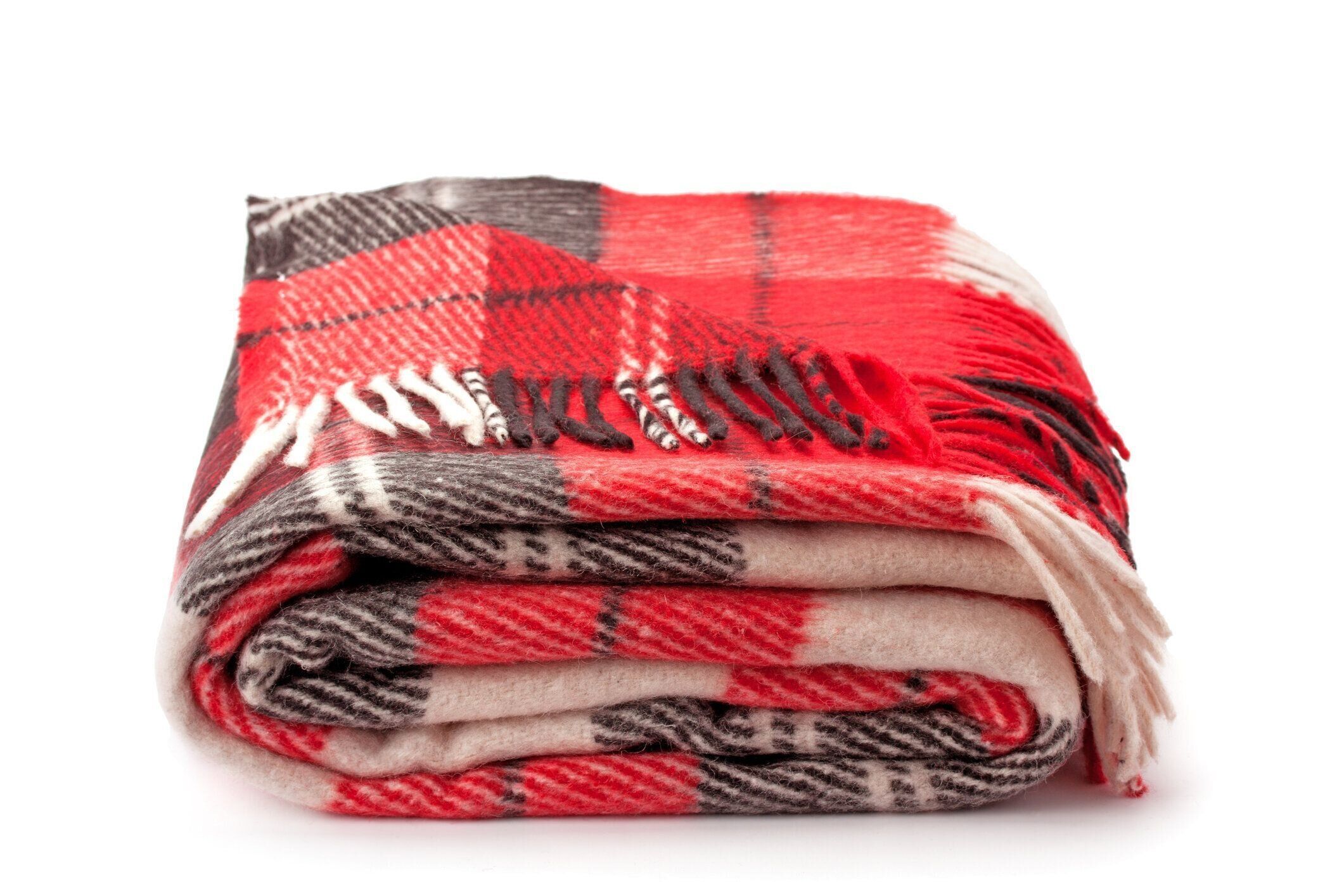 ウールの格子柄