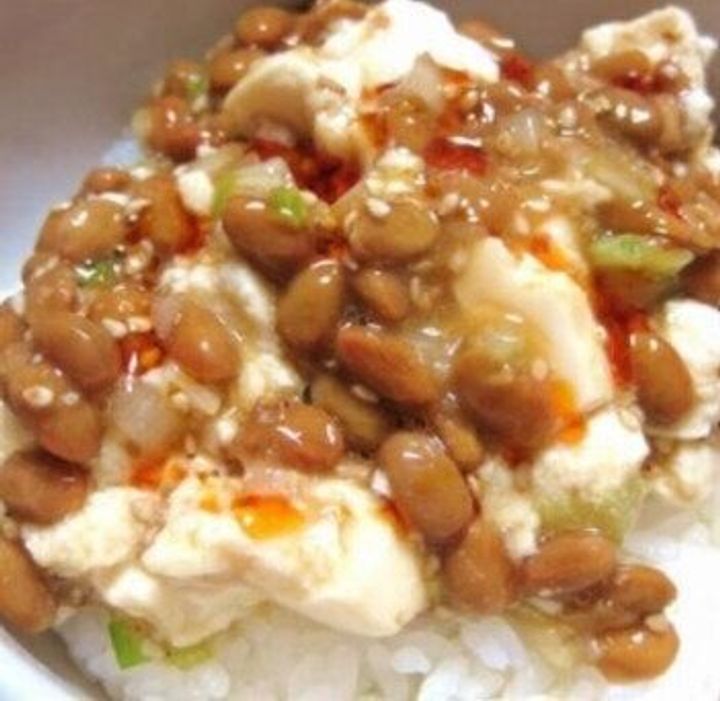 納得の☆納豆腐丼