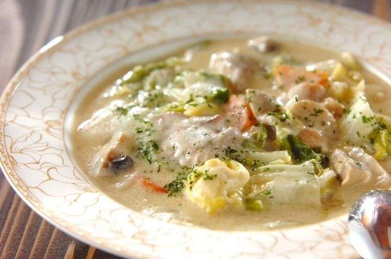 白菜と鶏もも肉のクリーム煮