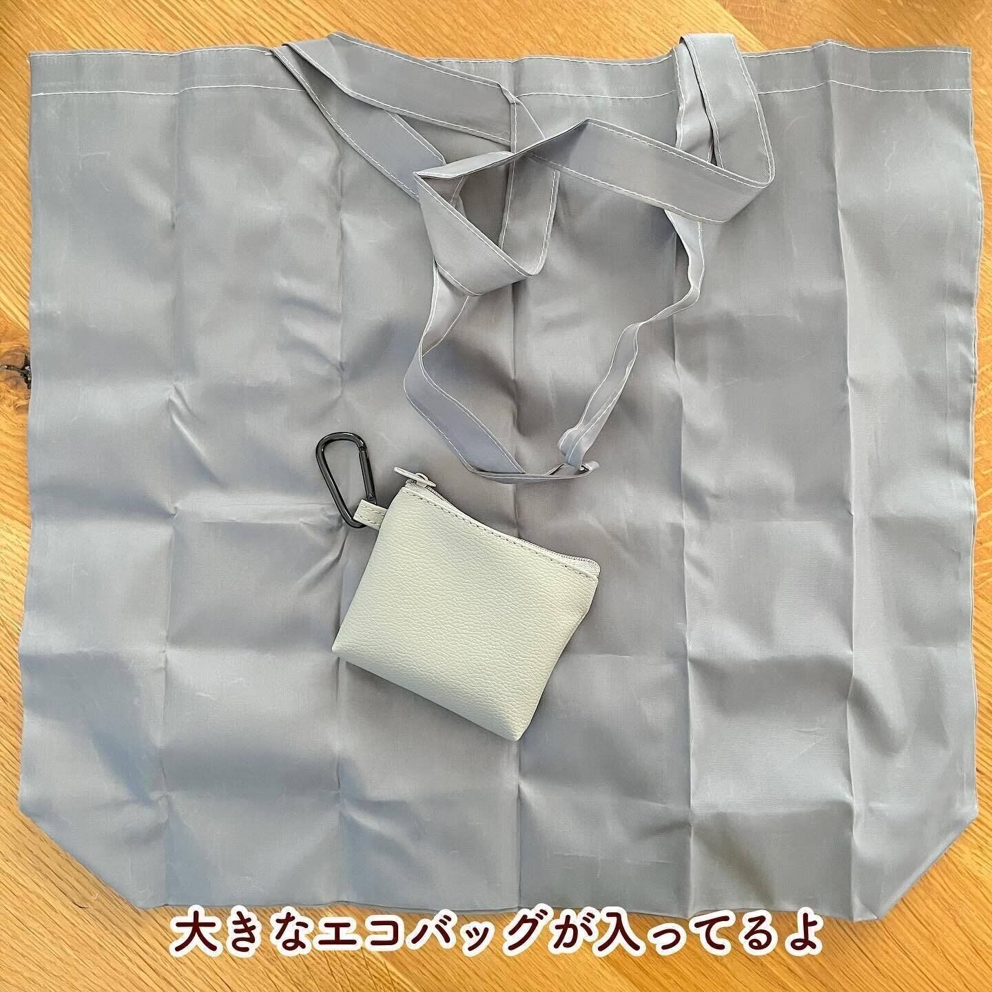 【ダイソー】ポーチで持ち運べる！「折りたたみエコバッグ」