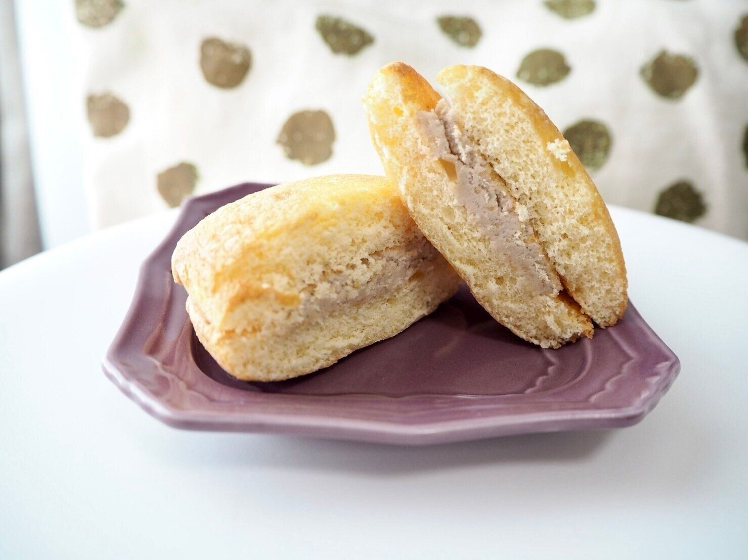 シャトレーゼ「イタリア栗のマロンブッセ」断面写真