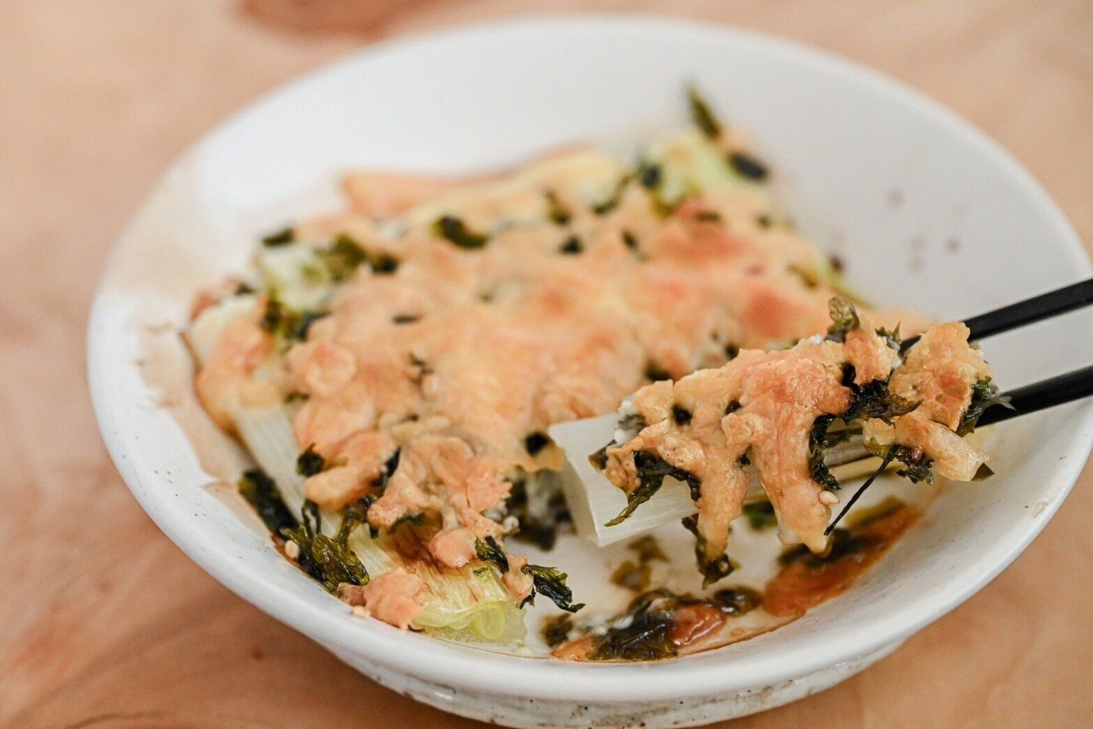 長ねぎの海苔チーズ焼き