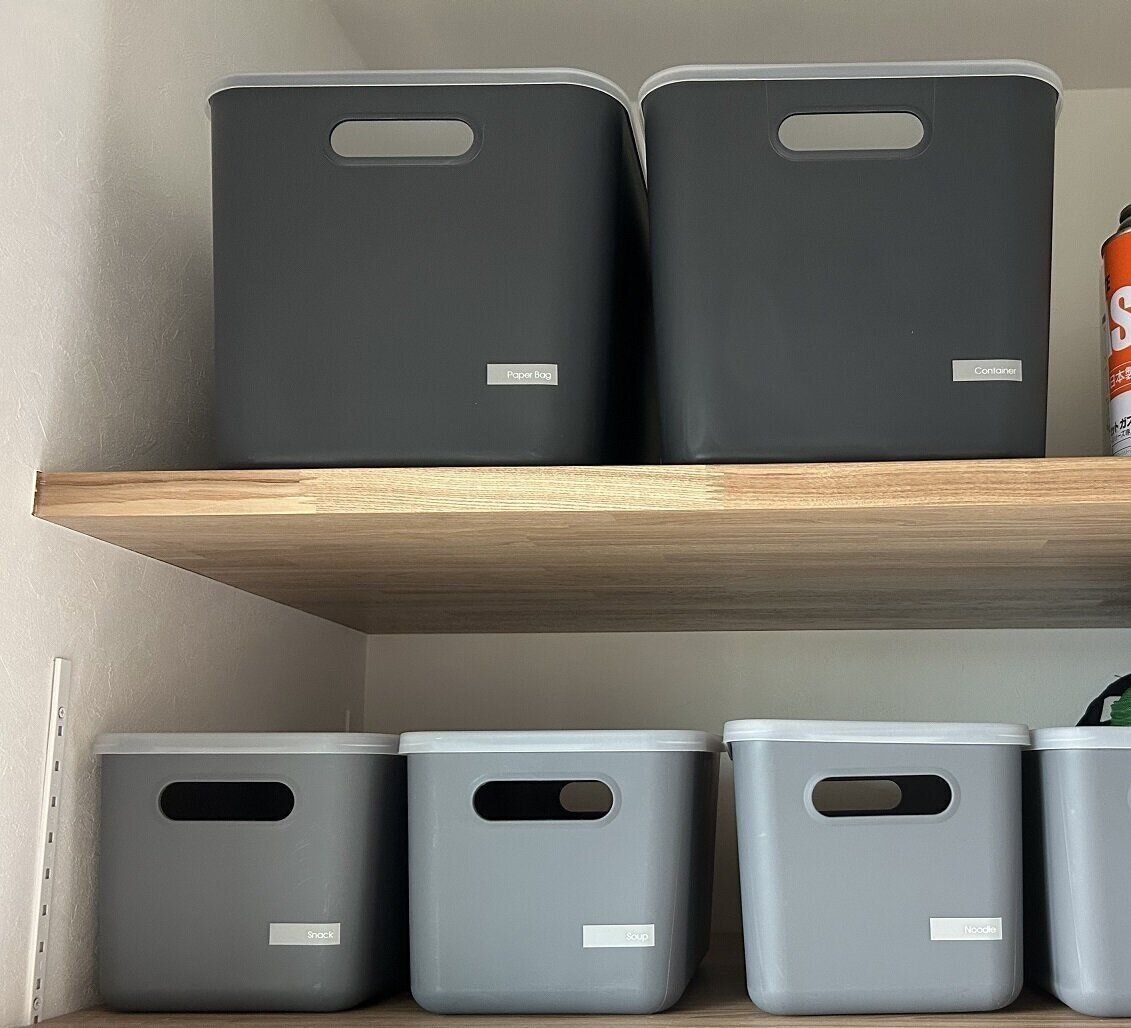 マットなグレーもいい！ダイソーのフタ付きソフトバスケット「R30ボックス」「R35ボックス」シリーズに注目