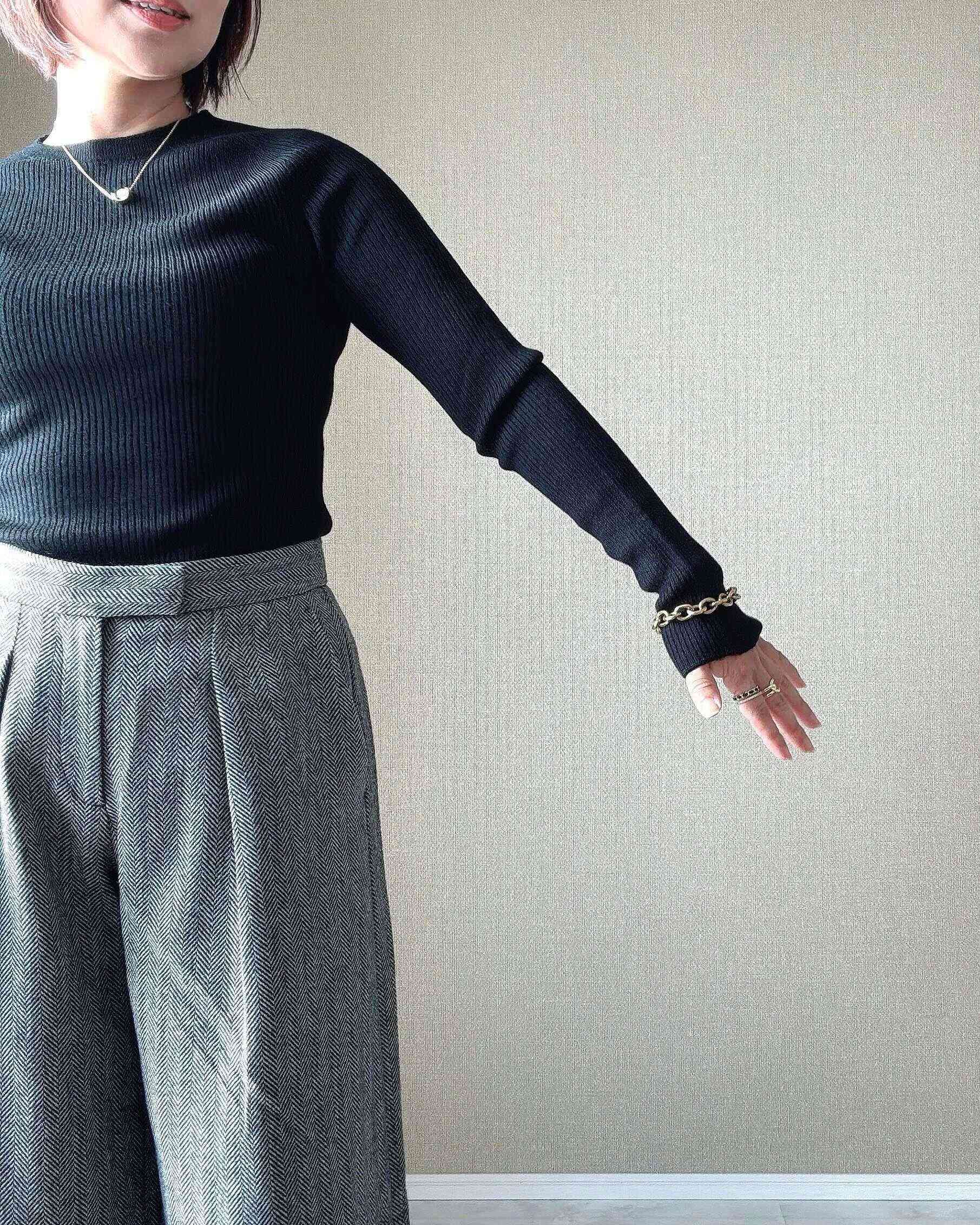 3Dメリノブレンドリブセーター