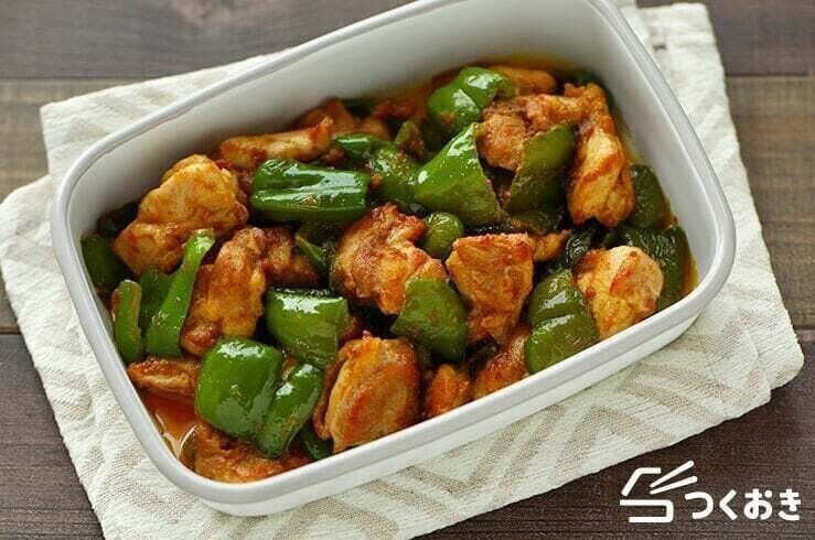 鶏肉とピーマンのカレーマヨ炒め