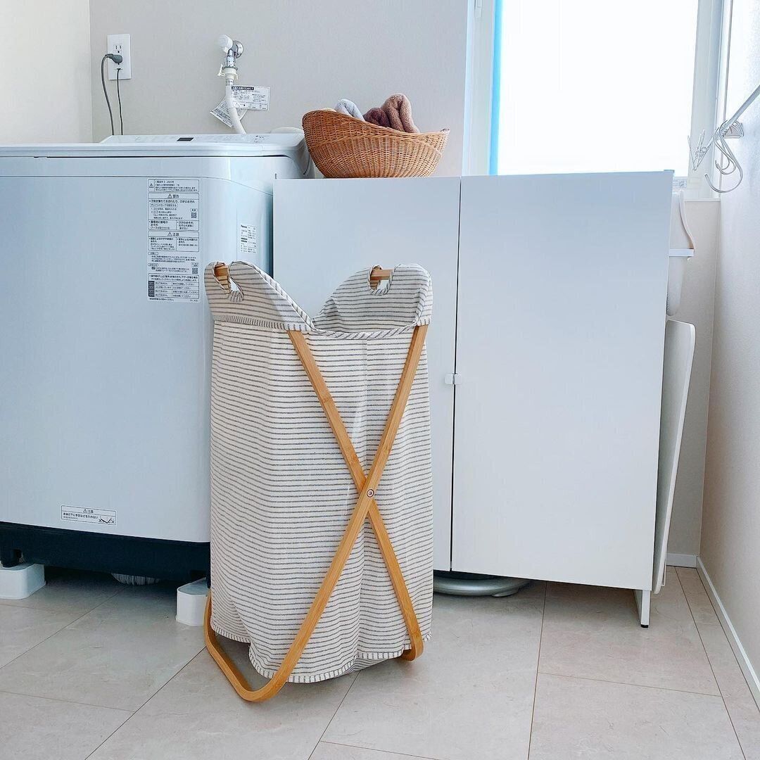 【ニトリ】ナチュラルでかわいいランドリーバスケット