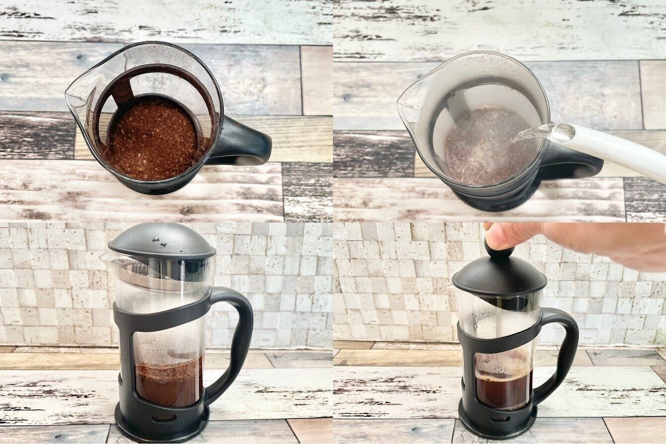 ティー＆コーヒープレスでコーヒーを淹れる