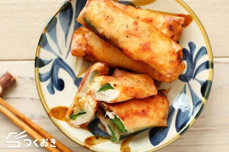 ささみときゅうりのミニ春巻き