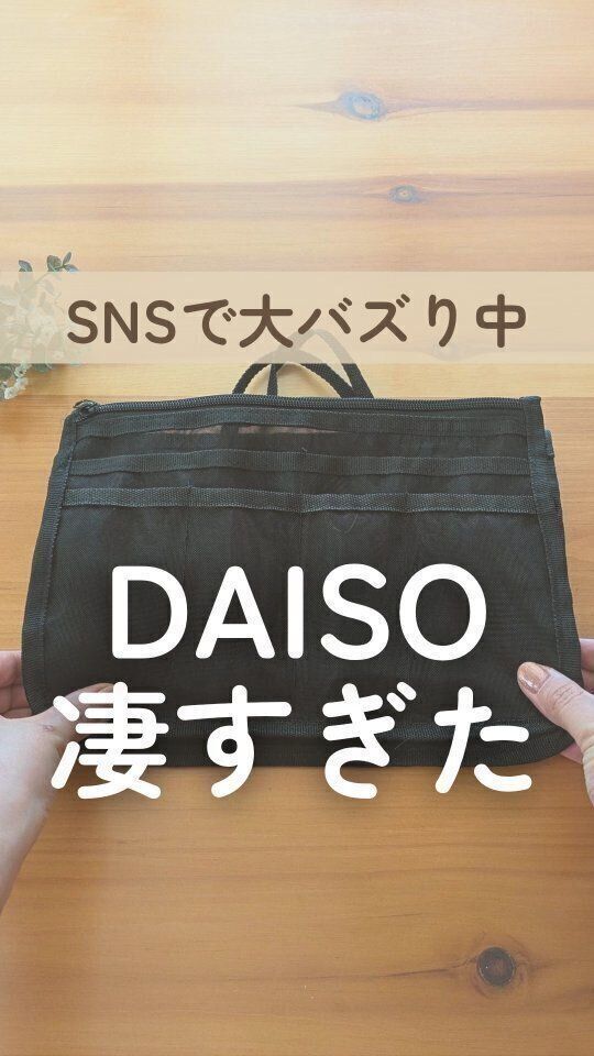 【ダイソー】SNSでバズりまくってる！話題のバッグインバッグ