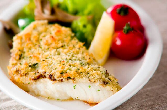 カレイのパン粉焼き