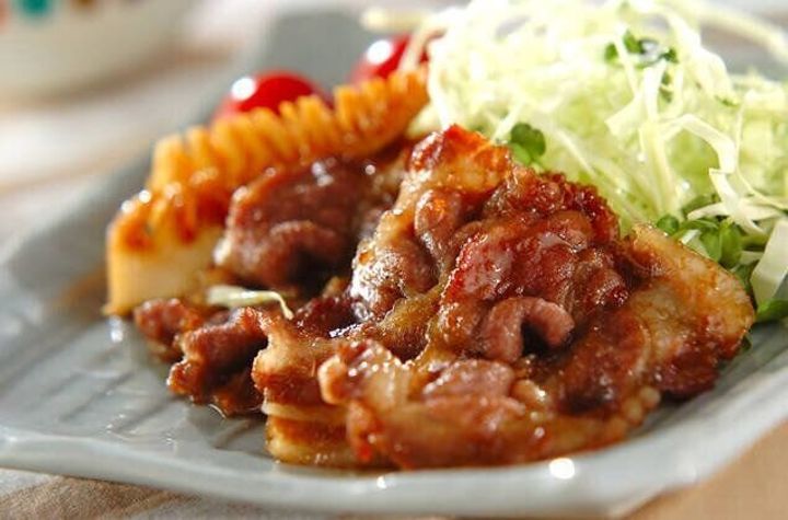 豚肉とタケノコのショウガ焼き