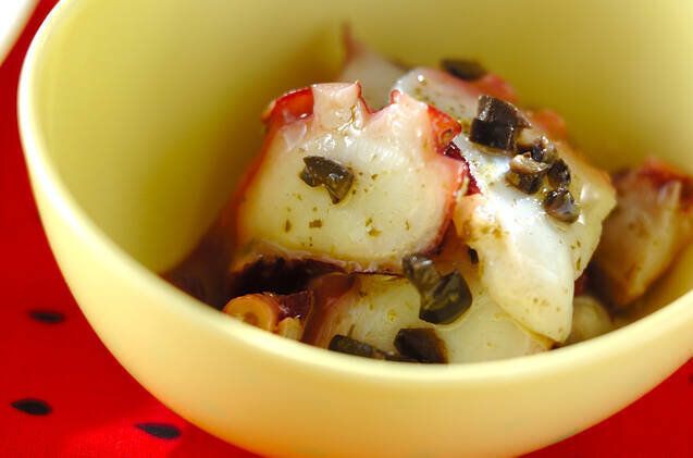 タコのバジル和え