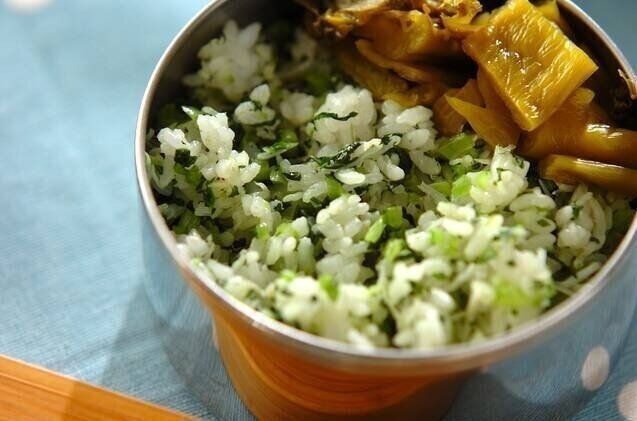 小松菜とシラスのチャーハン