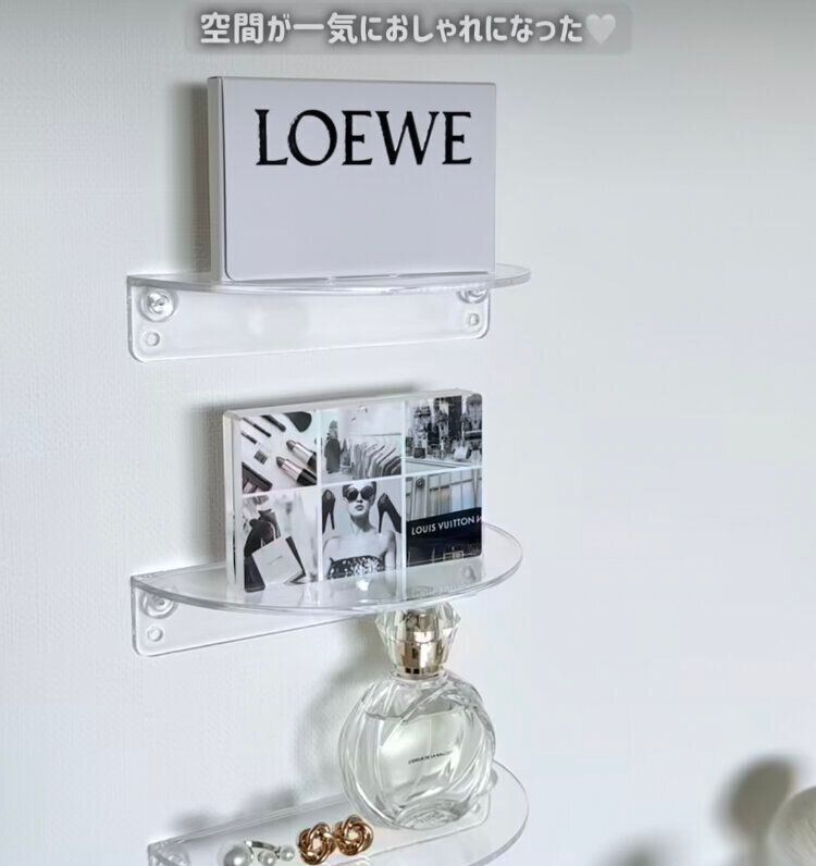 ウォールラック半円型クリア