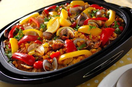 お家で簡単パエリア ホットプレートで作る