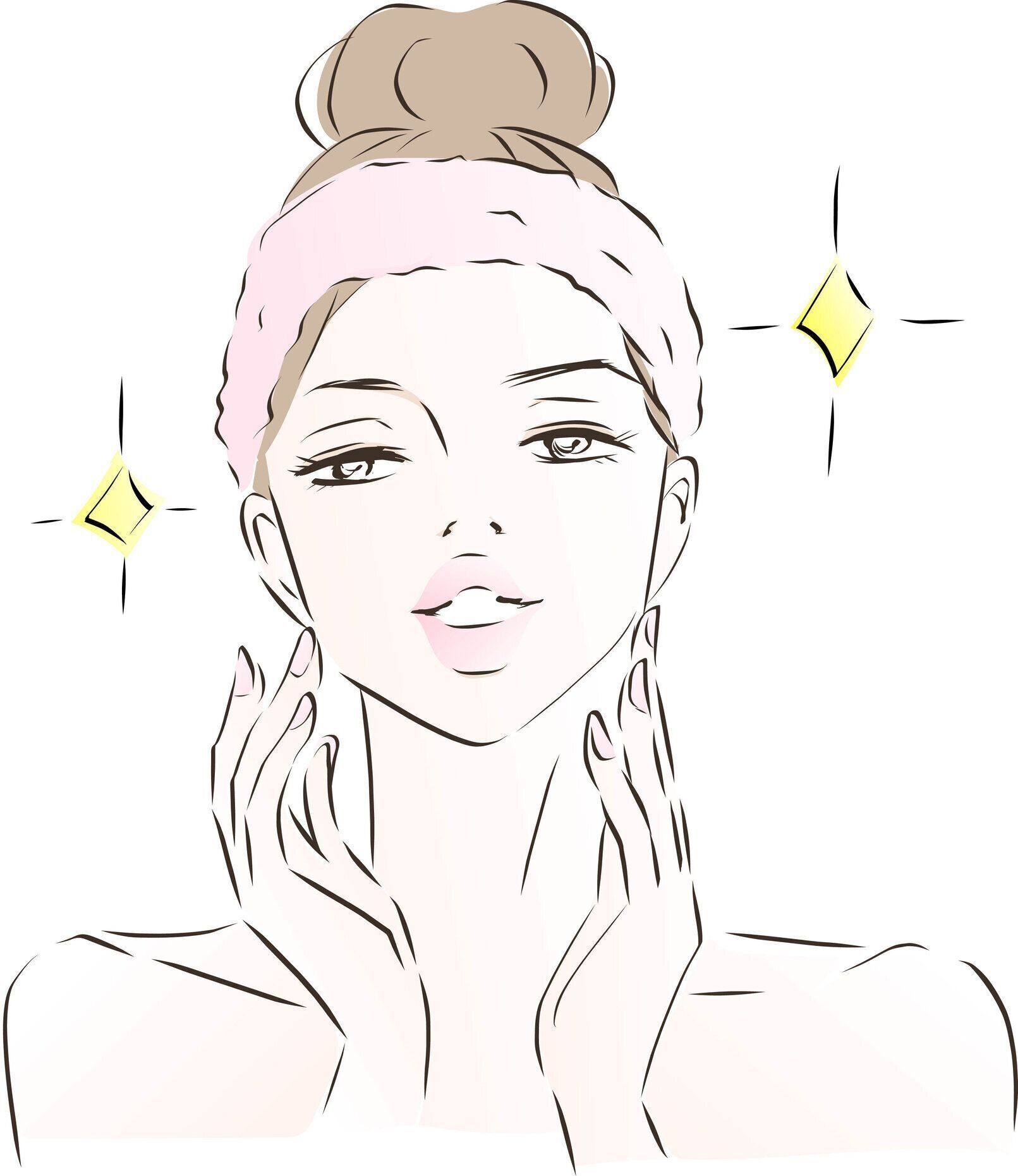 スキンケアをしている女性