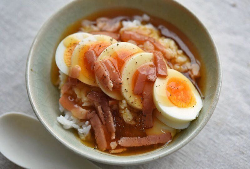 ゆで卵のあんかけ丼