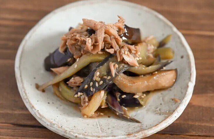 味付け簡単♪なすとツナのポン酢和え