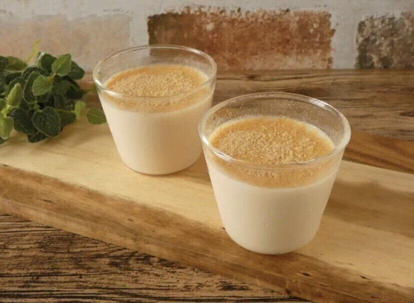 食べたい時にパパッとつくれる！電子レンジで簡単「豆腐のきな粉プリン」