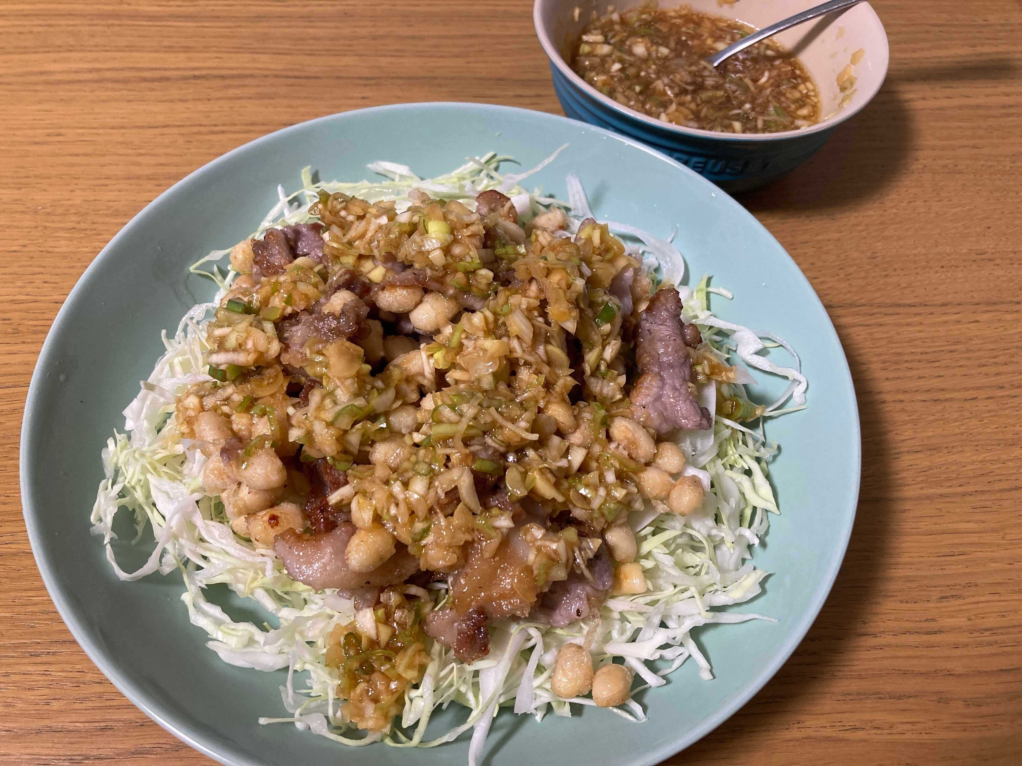 豚こまと大豆で作る油淋豚