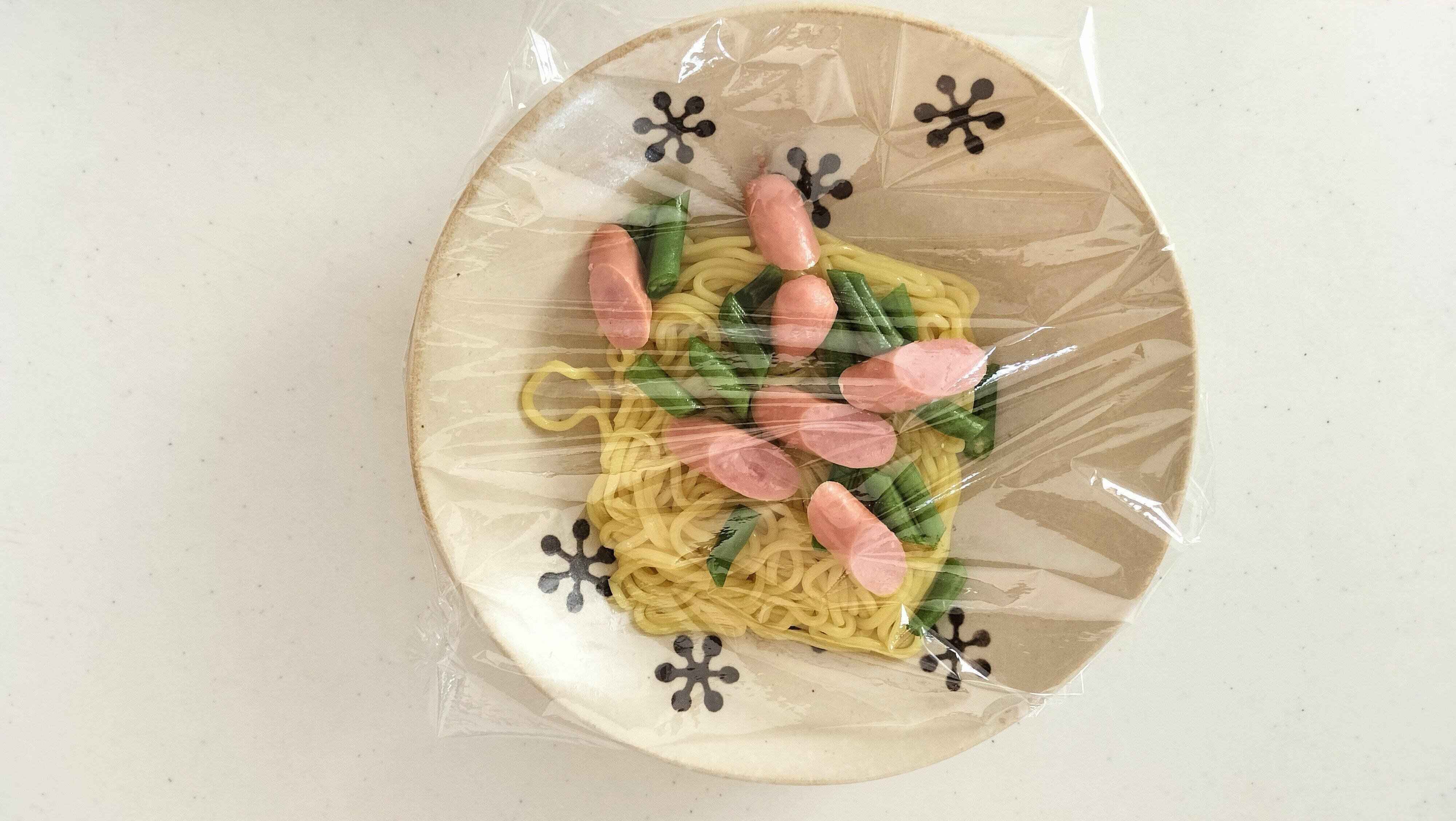 ラップをして加熱する