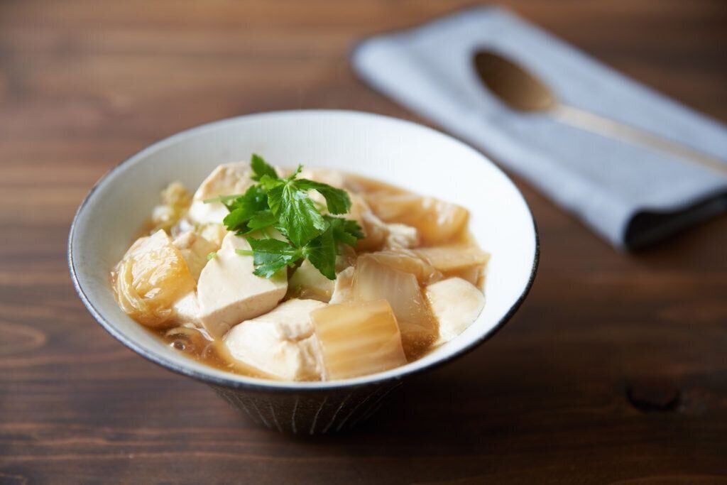 くたくた白菜と豆腐のあんかけ丼