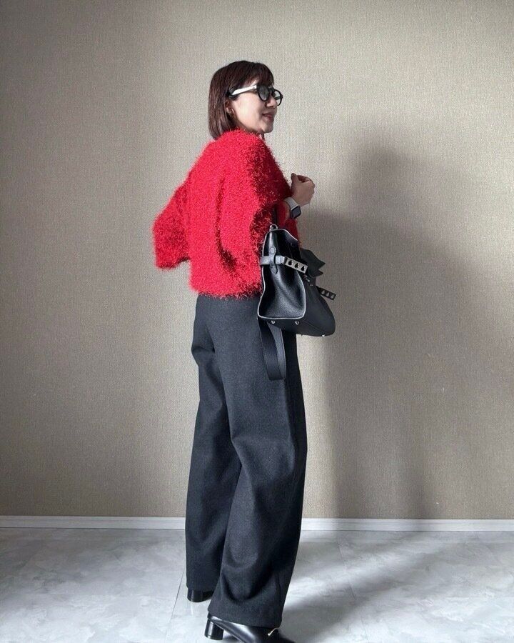 ブラッシュドジャージーワイドパンツ　ユニクロ