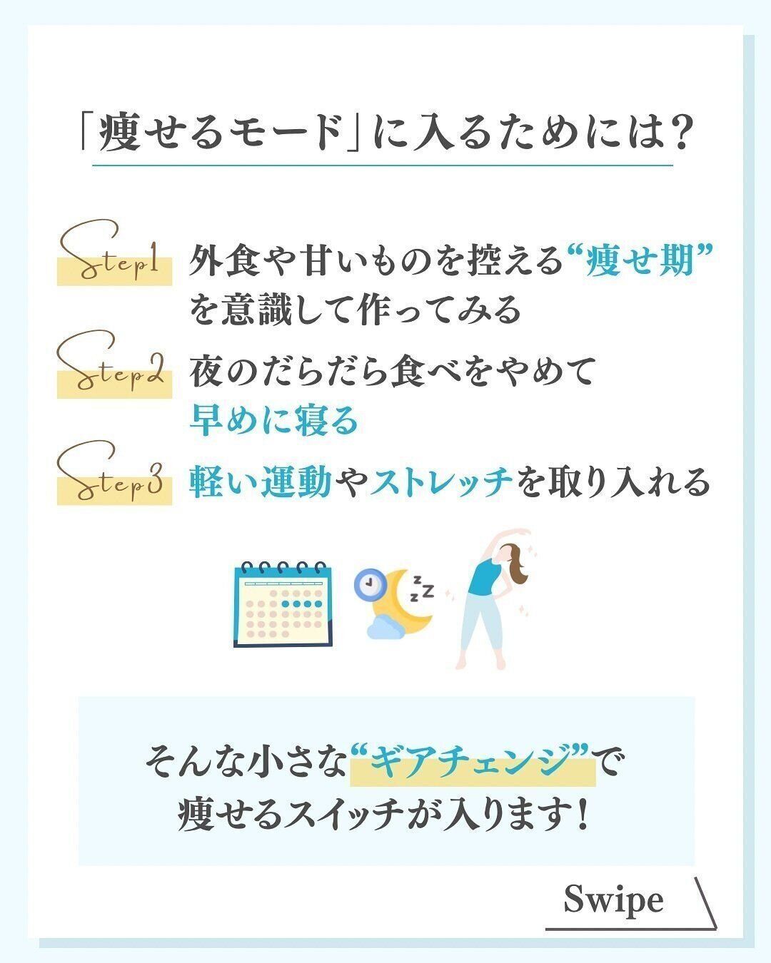 「痩せるモード」へのギアチェンジ