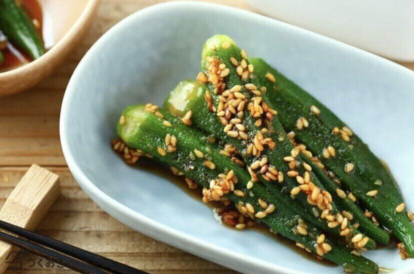 オクラのラー油和え