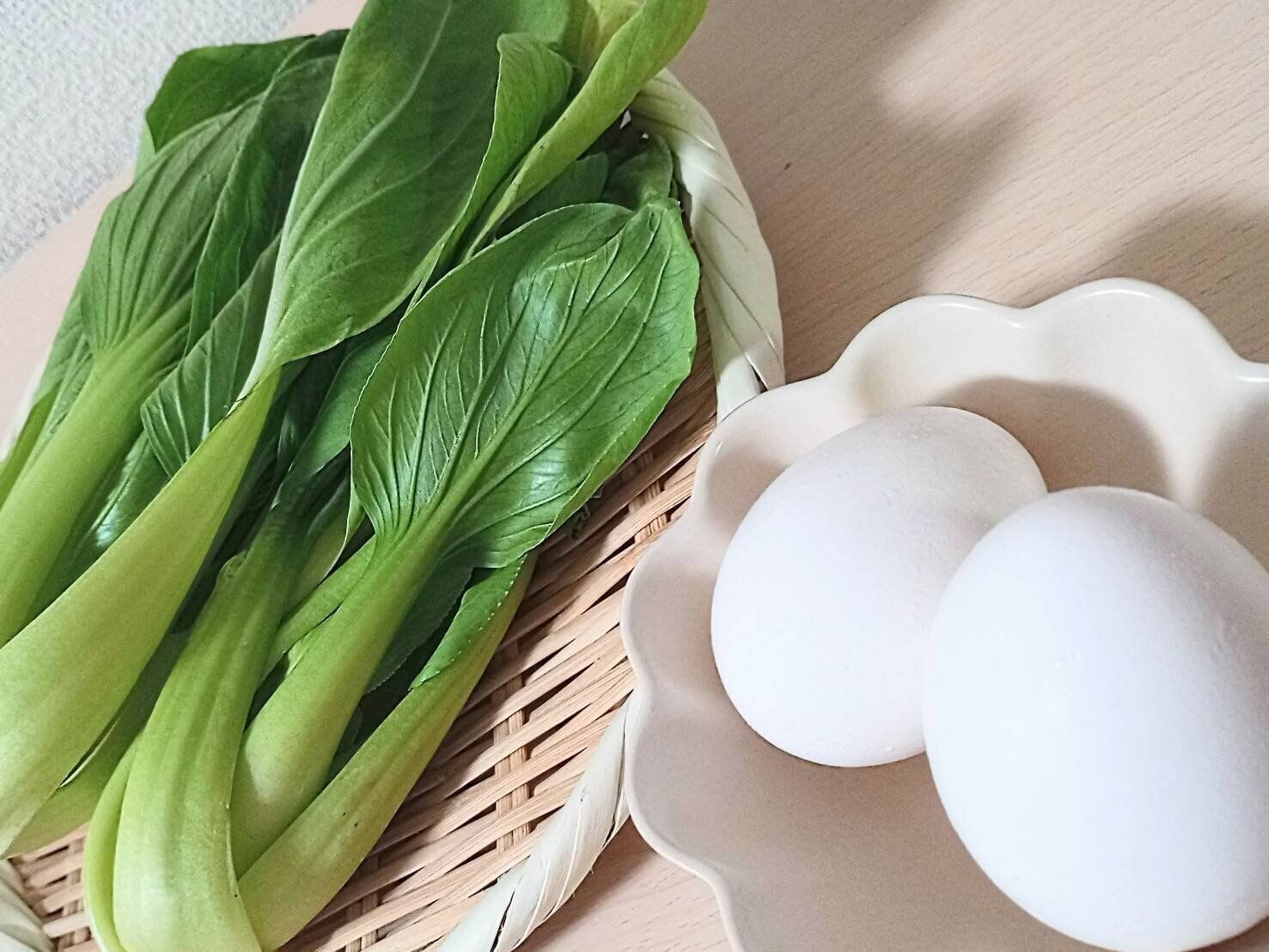 ちんげん菜と卵