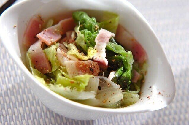 レタスとベーコンのサッと煮