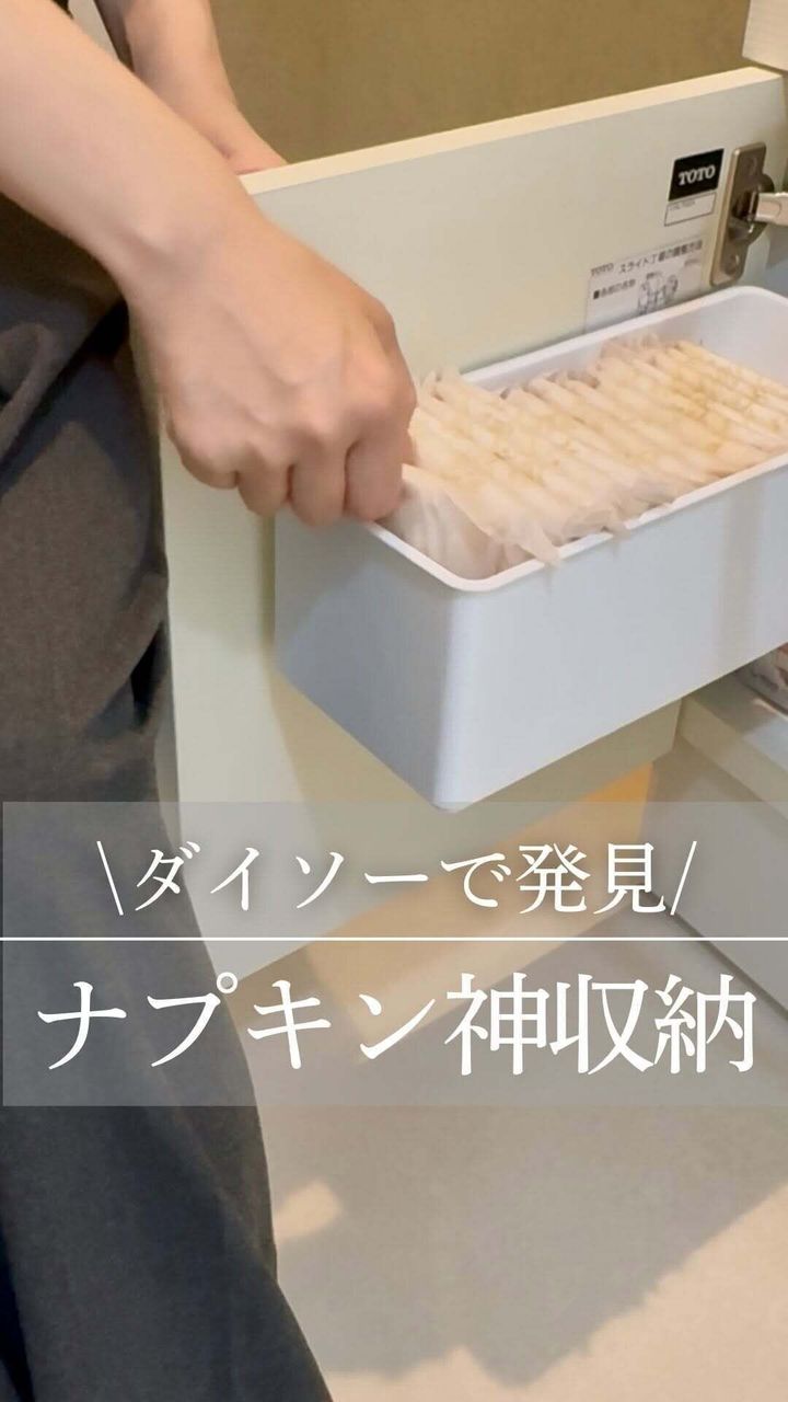 【ダイソー】ダイソーアイテムでつくるナプキン収納