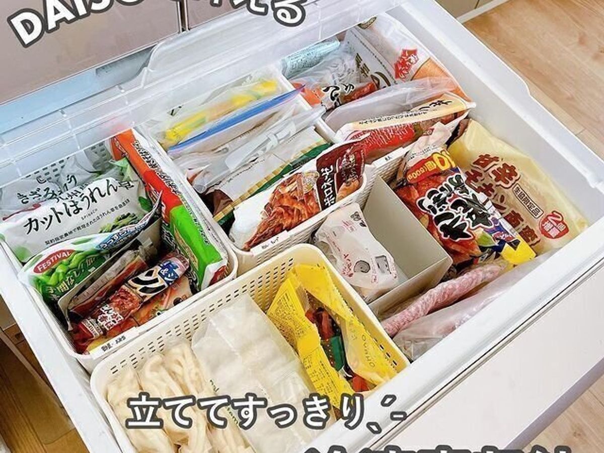 【ダイソー】立ててスッキリ!冷凍庫収納