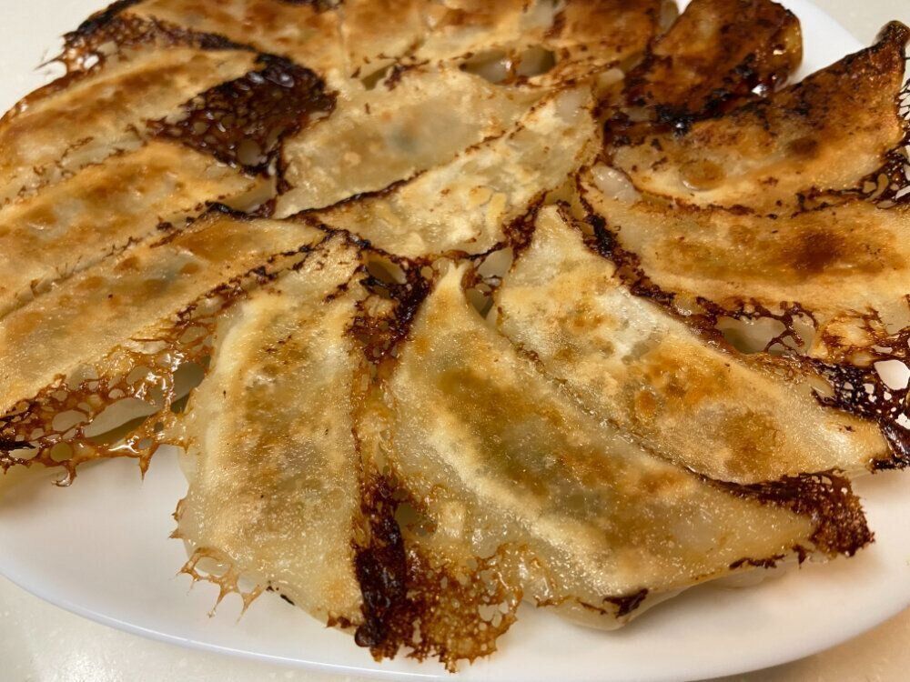 焼いた餃子