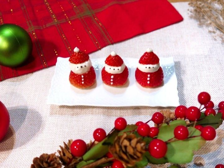 クリスマス気分倍増 いちごサンタクロースのつくり方 サンキュ クリスマス気分倍増 いちごサンタクロースのつくり方 サンキュ
